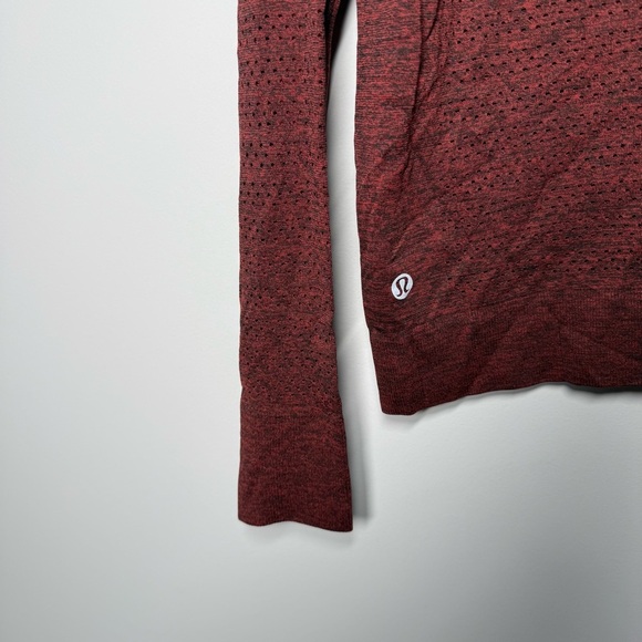 Lululemon Athletica Burgundy Crew Neck Top - Picture 4 of 5